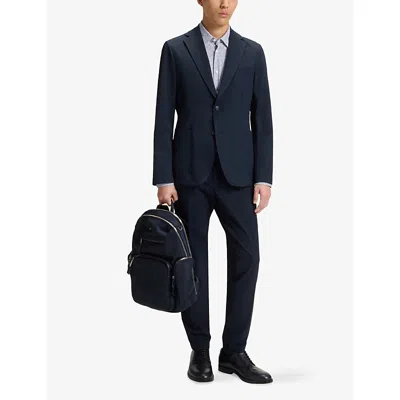 Hugo Boss Slim-fit Shirt In Printed Performance-stretch Jersey