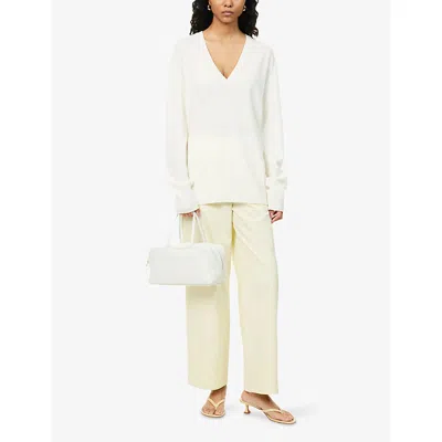 Totême Womens Toteme V-neck Relaxed-fit Cashmere Jumper