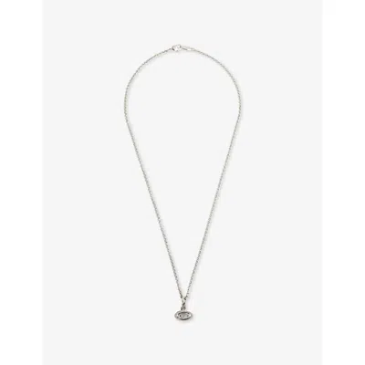 Vivienne Westwood Mens  Man. New Petite Orb Platinum-plated Brass And Crystal Pendant Necklace