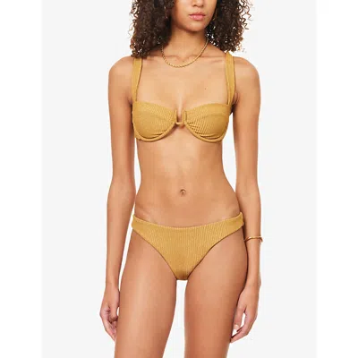 Monday Swimwear Womens  Cala Roja Underwired Shimmer Bikini Top