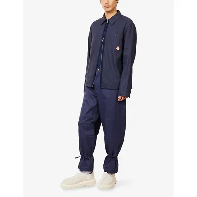 Moncler Genius Peach Moncler X Gilga Farm By Donald Glover Logo-patch Linen-blend Shirt