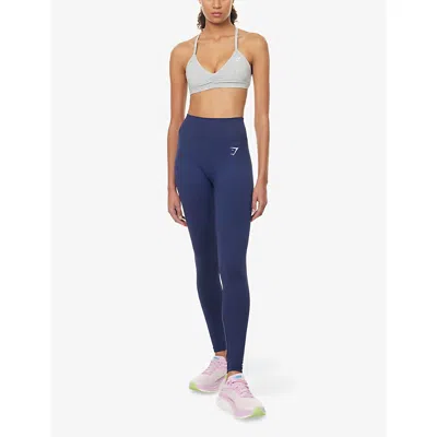 Gymshark Womens  Minimal-coverage Cotton-jersey Sports Bra