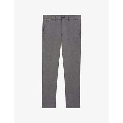 Hugo Boss Slim-fit Trousers In Melange Stretch Fabric