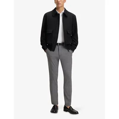 Hugo Boss Slim-fit Trousers In Melange Stretch Fabric