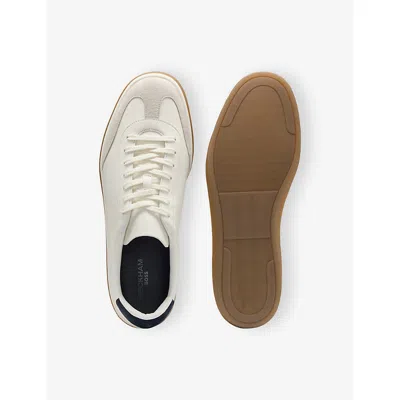 Hugo Boss White & Navy Beckham Edition Low-top Suede Sneakers In White