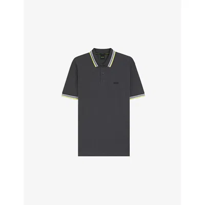 Hugo Boss Boss Grey Polo Shirts Men In Gray