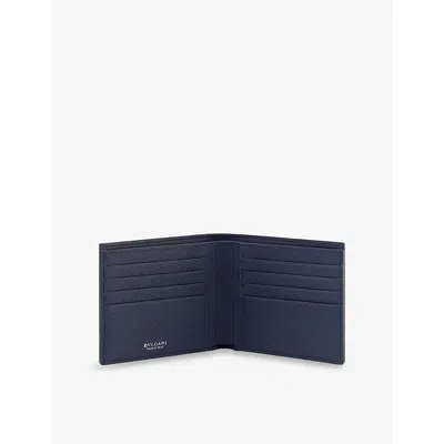 Bvlgari Womens  Logo-plaque Leather Bi-fold Wallet