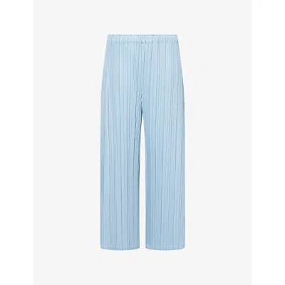 Issey Miyake Womens Pleats Please  Mellow Pleats Crop-leg Knitted Trousers