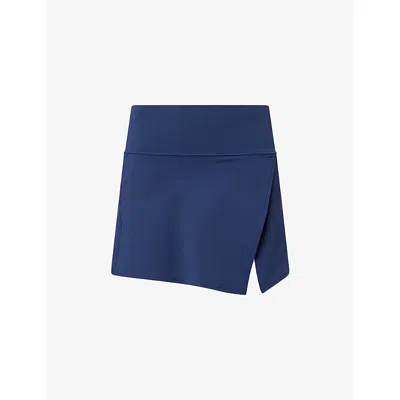 Lululemon Womens Club Blue Align™ Hr Wrap-front Stretch-woven Mini Skirt