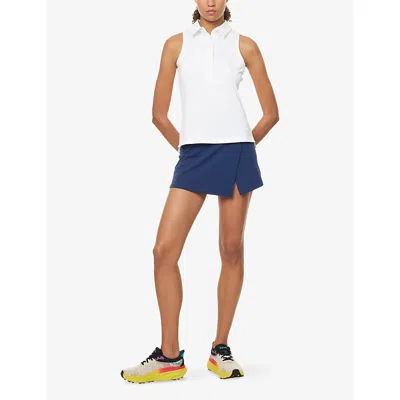 Lululemon Womens Club Blue Align™ Hr Wrap-front Stretch-woven Mini Skirt