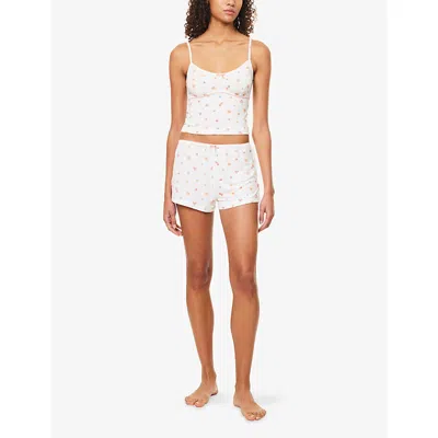Lounge Underwear Womens White Fruit-print Modal-jersey Pyjama Shorts Xs