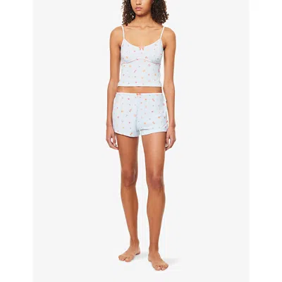 Lounge Underwear Womens  Fruit-print Modal-jersey Pyjama Shorts