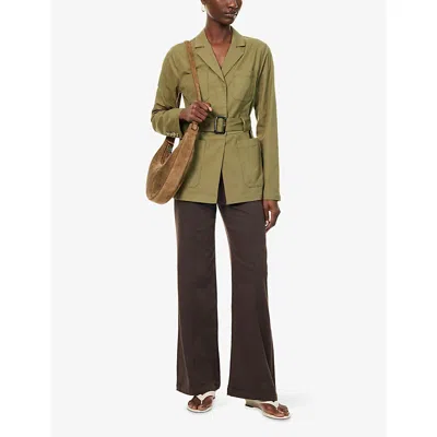 Paige Womens  Brooklyn Wide-leg Stretch-denim Blend Jeans
