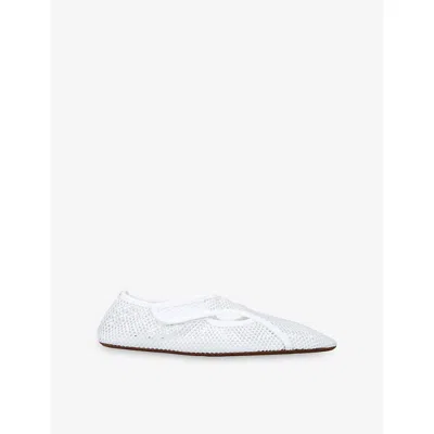 Alaïa Womens Azzedine Alaia Slippers Mesh Ballet Flats