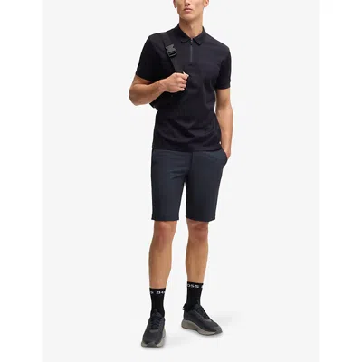 Hugo Boss Mens Boss Elasticated-waist Slim-fit Stretch-woven Shorts