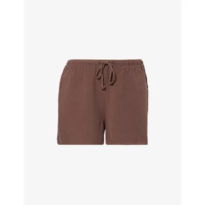 4th & Reckless Womens Chocolate Jules Drawstring Woven Shorts