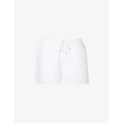 4th & Reckless Womens White Jules Drawstring Woven Shorts