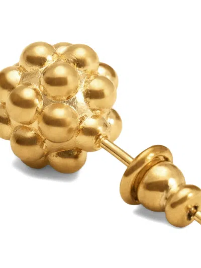 Ami Alexandre Mattiussi Textured-sphere Stud Earrings In Gold