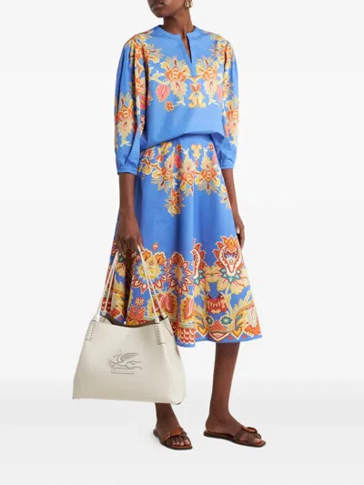 Etro Paisley Split Neck Blouse
