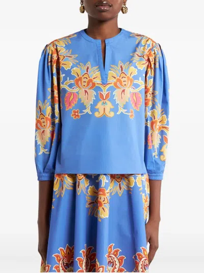 Etro Paisley Split Neck Blouse
