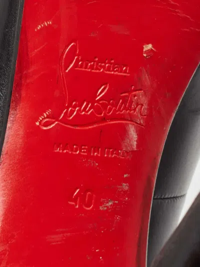 Pre-owned Christian Louboutin 130mm Leather Peep-toe Pumps