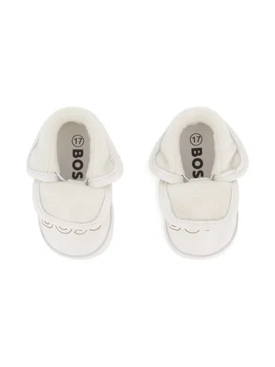 Bosswear Shearling-lined Leather Booties In White
