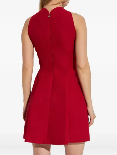 Versace Wool-blend Sculptural Mini Dress In Red