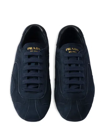Prada Montecarlo Re-edition 2005 Sneaker Aus Wildleder In Blue