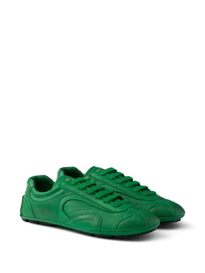 Prada Montecarlo Re-edition 2005 Leather Sneakers In Green