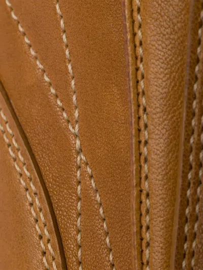 Prada Antiqued Sneakers Aus Leder In Brown