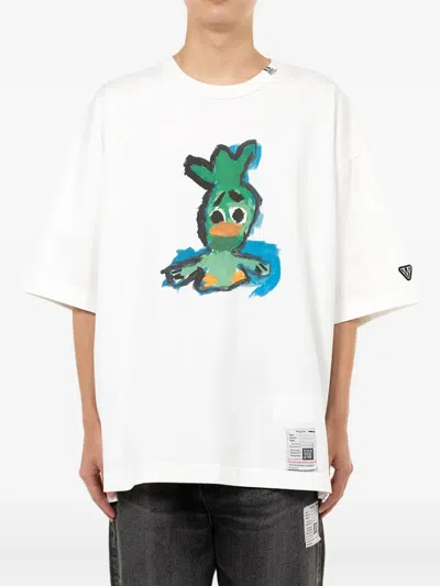Miharayasuhiro Leon T-shirt Mit Enten-print In White