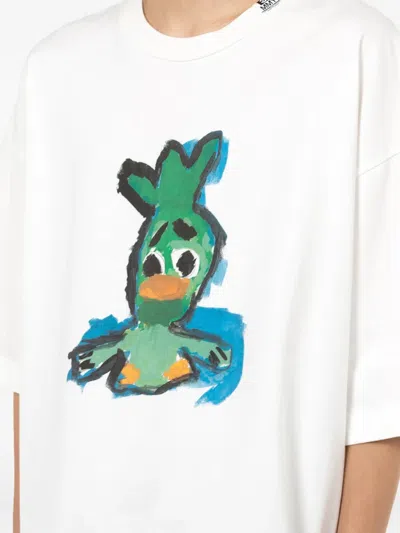 Miharayasuhiro Leon T-shirt Mit Enten-print In White