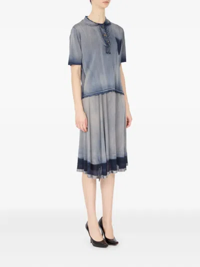 Maison Margiela Poloshirt Mit Farbverlauf In Blue