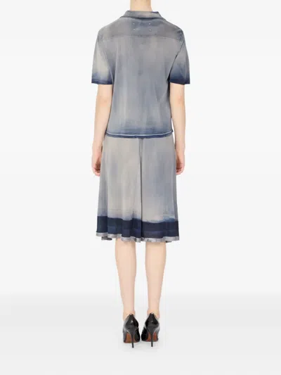 Maison Margiela Poloshirt Mit Farbverlauf In Blue