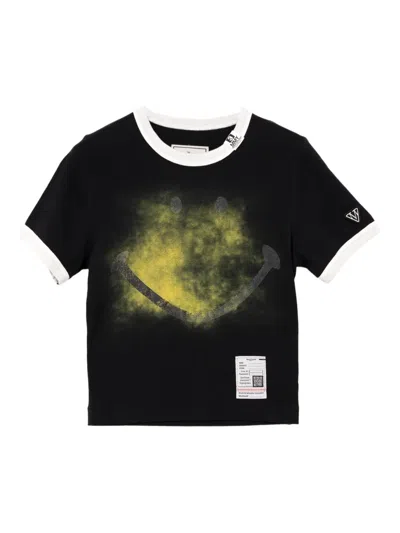 Miharayasuhiro Smiley Face-print T-shirt In Black