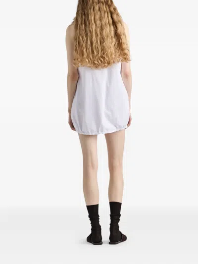 Prada Reversible Cotton Jersey And Re-nylon Mini-dress