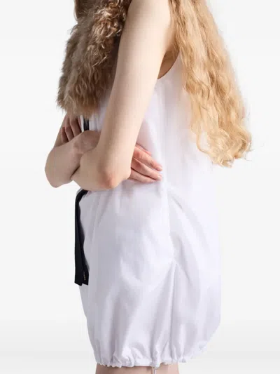 Prada Reversible Cotton Jersey And Re-nylon Mini-dress