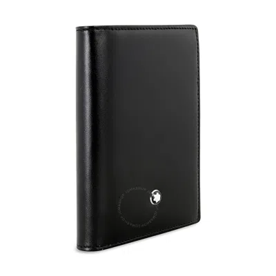 Montblanc Business Card Gusset Leather Wallet - Black