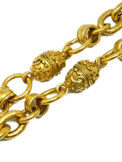 Pre-owned Chanel 1994 Cc Heart Necklace
