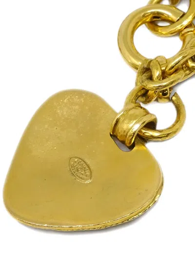 Pre-owned Chanel 1994 Cc Heart Necklace