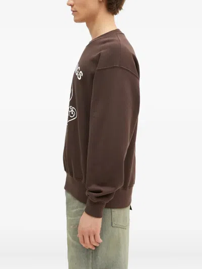 Aries Graphic-print Sweatshirt In Brown