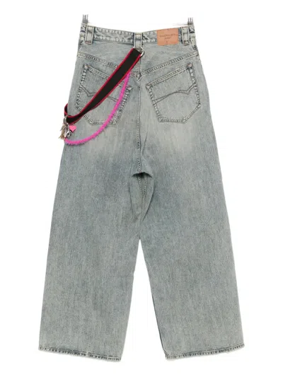Balenciaga Chain-embellished Jeans In Gray