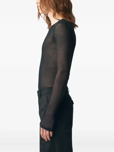 Ann Demeulemeester Greg Long-sleeve T-shirt In Black