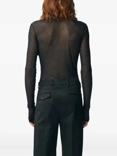 Ann Demeulemeester Greg Long-sleeve T-shirt In Black