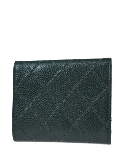 Pre-owned Chanel 1997 Leather Quilted Wallet