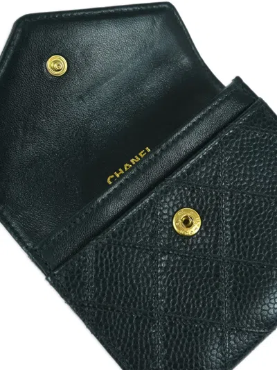 Pre-owned Chanel 1997 Leather Quilted Wallet