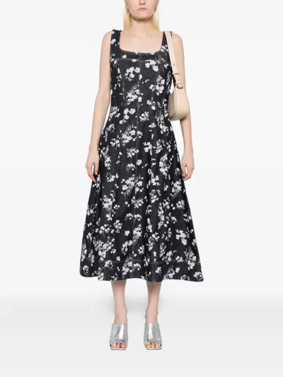 Karl Lagerfeld Aop Orchid Dress In Multi