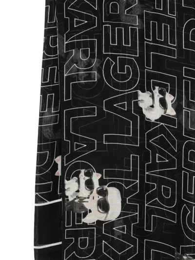 Karl Lagerfeld Ikon Scarf In Black