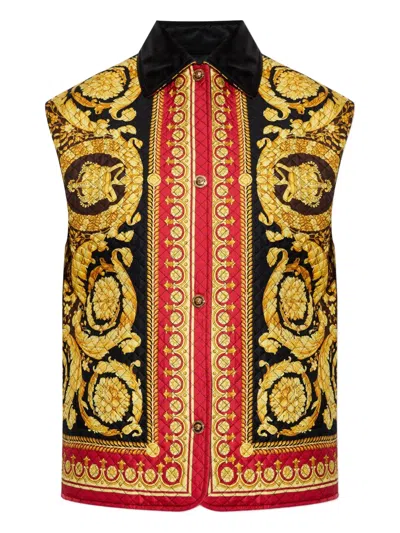 巴洛克印花绗缝马甲