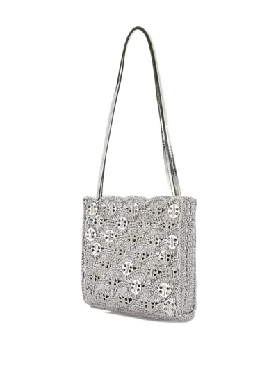Rabanne Scalloped-edge Metal-detail Shoulder Bag